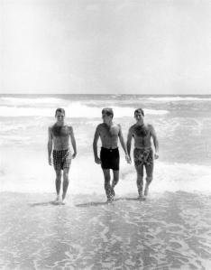 Bobby, Jack and Teddy: The Kennedy brothers in 1957.